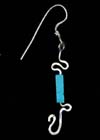 ..Torquoise Bead Silver Earrings